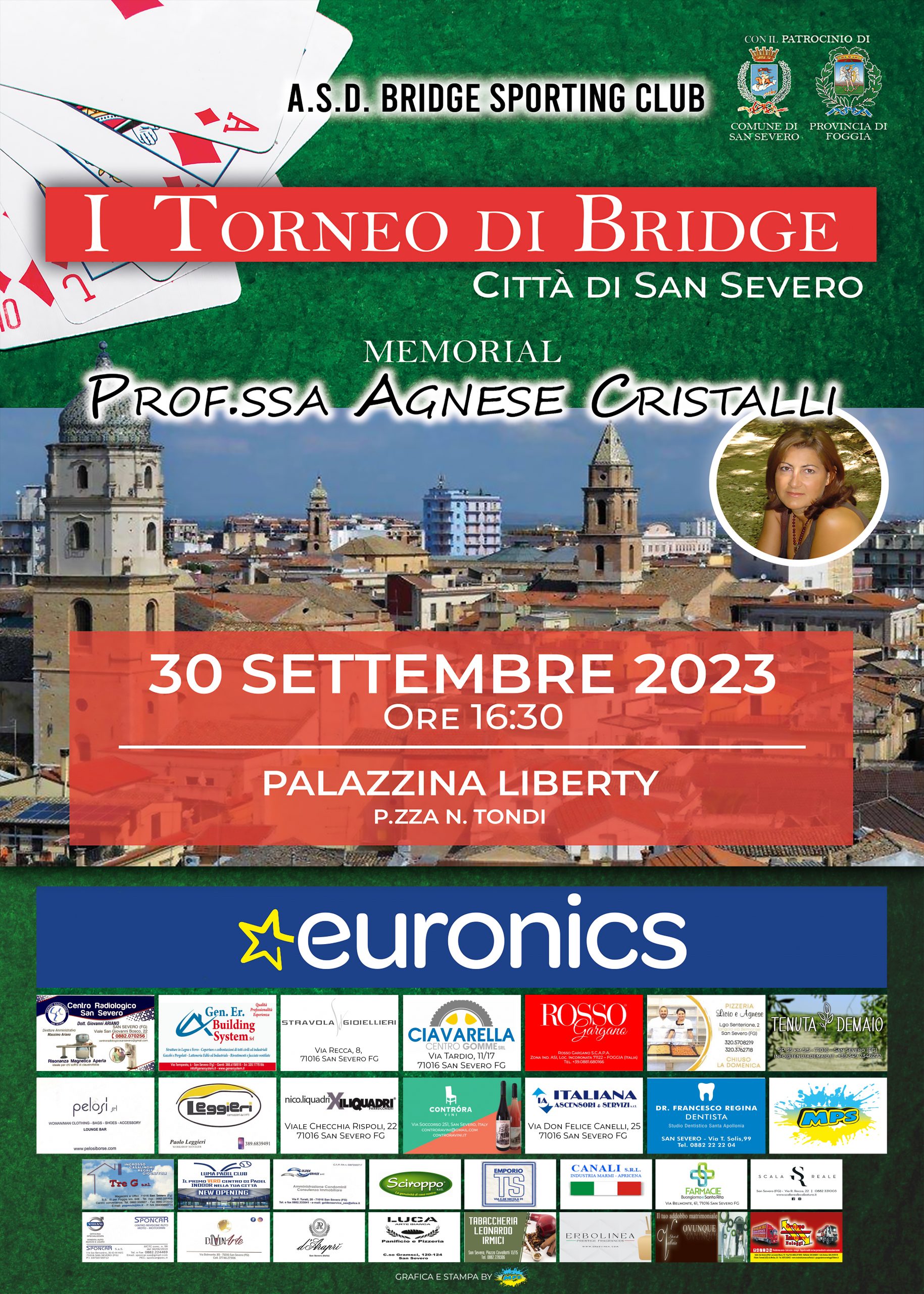 I TORNEO DI BRIDGE – CITTA’ DI SAN SEVERO – MEMORIAL PROF.SSA AGNESE CRISTALLI